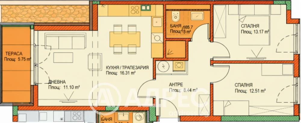 Продава 3-СТАЕН, гр. София, Център, снимка 3 - Апартаменти - 54120688