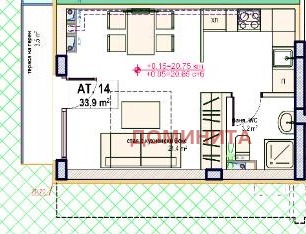 Na sprzedaż  Studio region Burgas , Primorsko , 42 mkw | 41656415 - obraz [9]