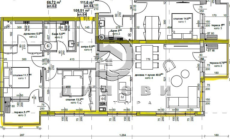 Satılık  2 yatak odası Stara Zagora , Zagorka , 128 metrekare | 21416422 - görüntü [8]