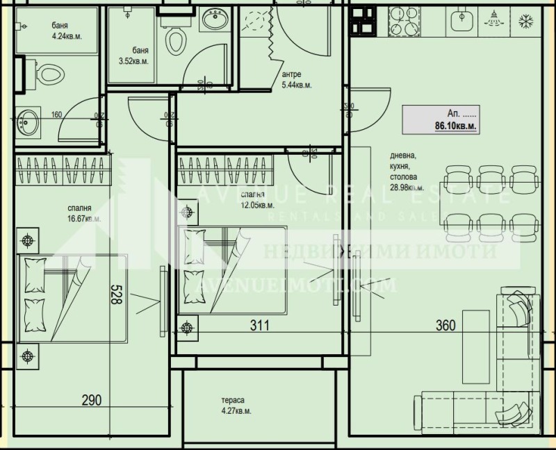 De vânzare  2 dormitoare Plovdiv , Cârșiiaca , 99 mp | 16857357 - imagine [2]