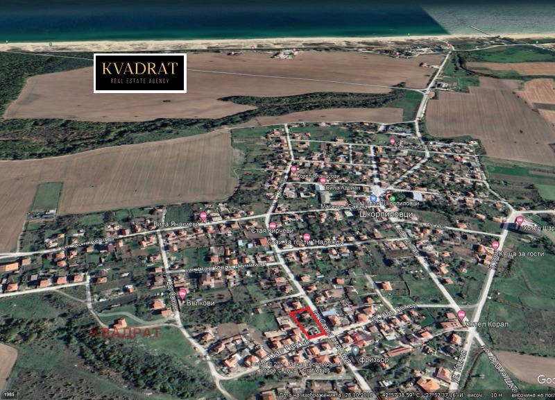 Продава ПАРЦЕЛ в област Варна, с. Шкорпиловци - 1045 кв.м / 83 000 € » 162 333.89 лв., КВАДРАТ