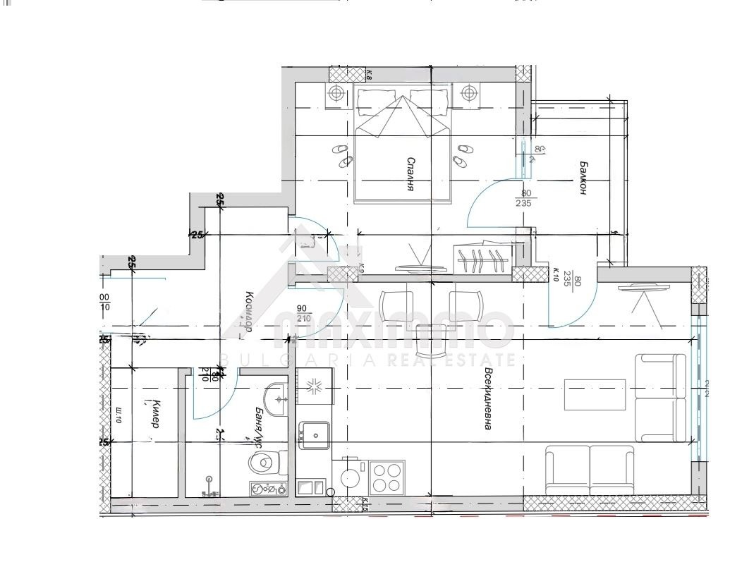 Продава 2-СТАЕН, гр. Варна, Кайсиева градина, снимка 9 - Апартаменти - 55405173