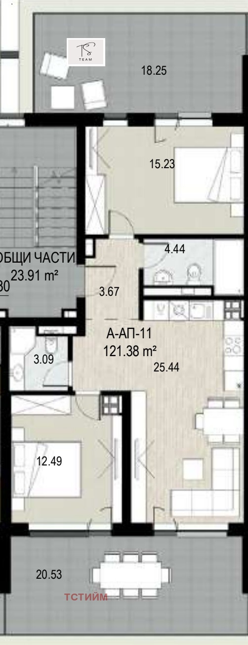 Продава 3-СТАЕН, гр. София, Кръстова вада, снимка 16 - Aпартаменти - 49522490