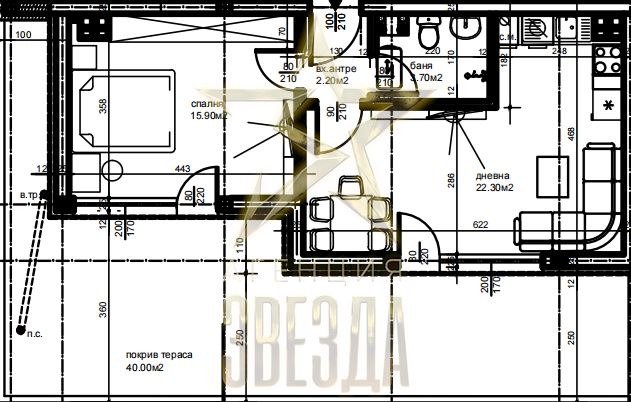 Myytävänä  1 makuuhuone Plovdiv , Ostromila , 107 neliömetriä | 43584223 - kuva [2]