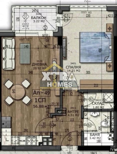 For Sale  1 bedroom Sofia , Mladost 1 , 65 sq.m | 73767142 - image [12]