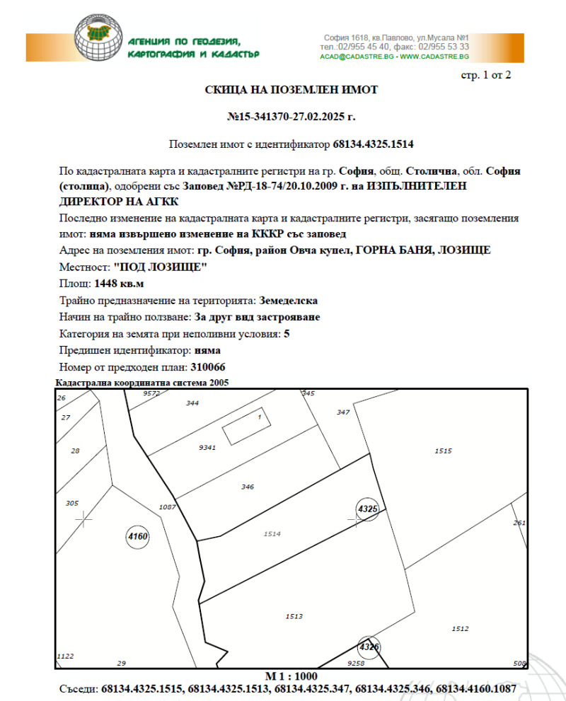 Продава ПАРЦЕЛ, гр. София, Горна баня, снимка 9 - Парцели - 52529897