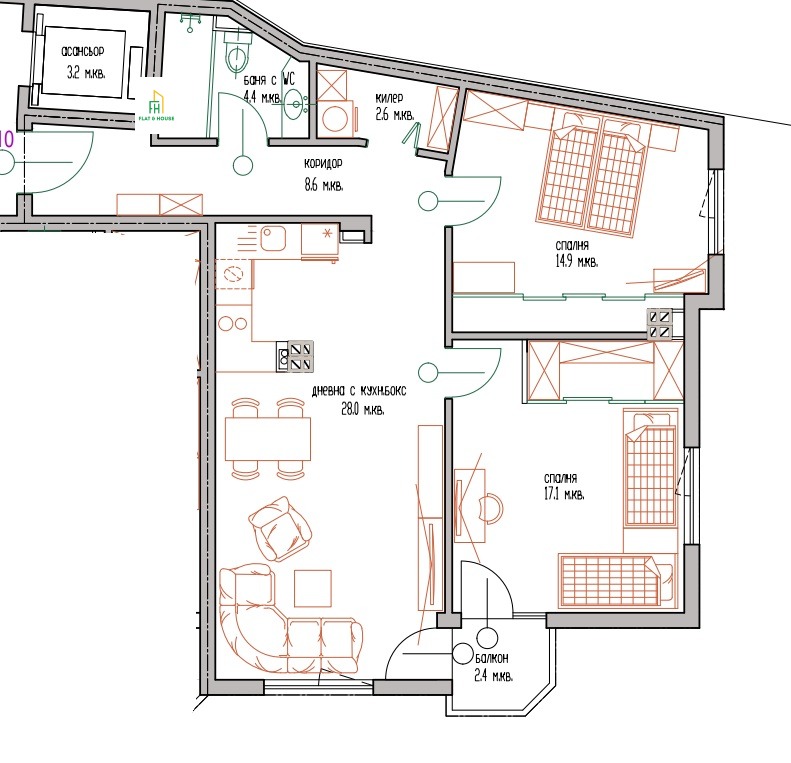 Продава 3-СТАЕН, гр. Варна, Цветен квартал