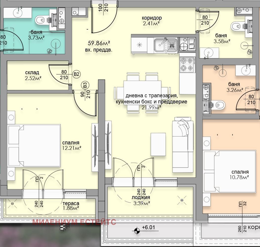 Продава 2-СТАЕН, гр. София, Малинова долина, снимка 9 - Апартаменти - 52115646