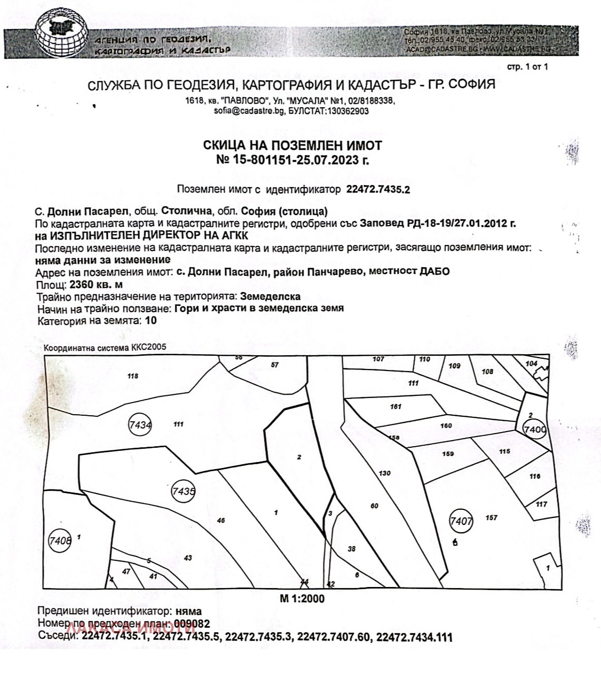 Продава ПАРЦЕЛ, гр. София, м-т Щъркелово гнездо, снимка 2 - Парцели - 52597426