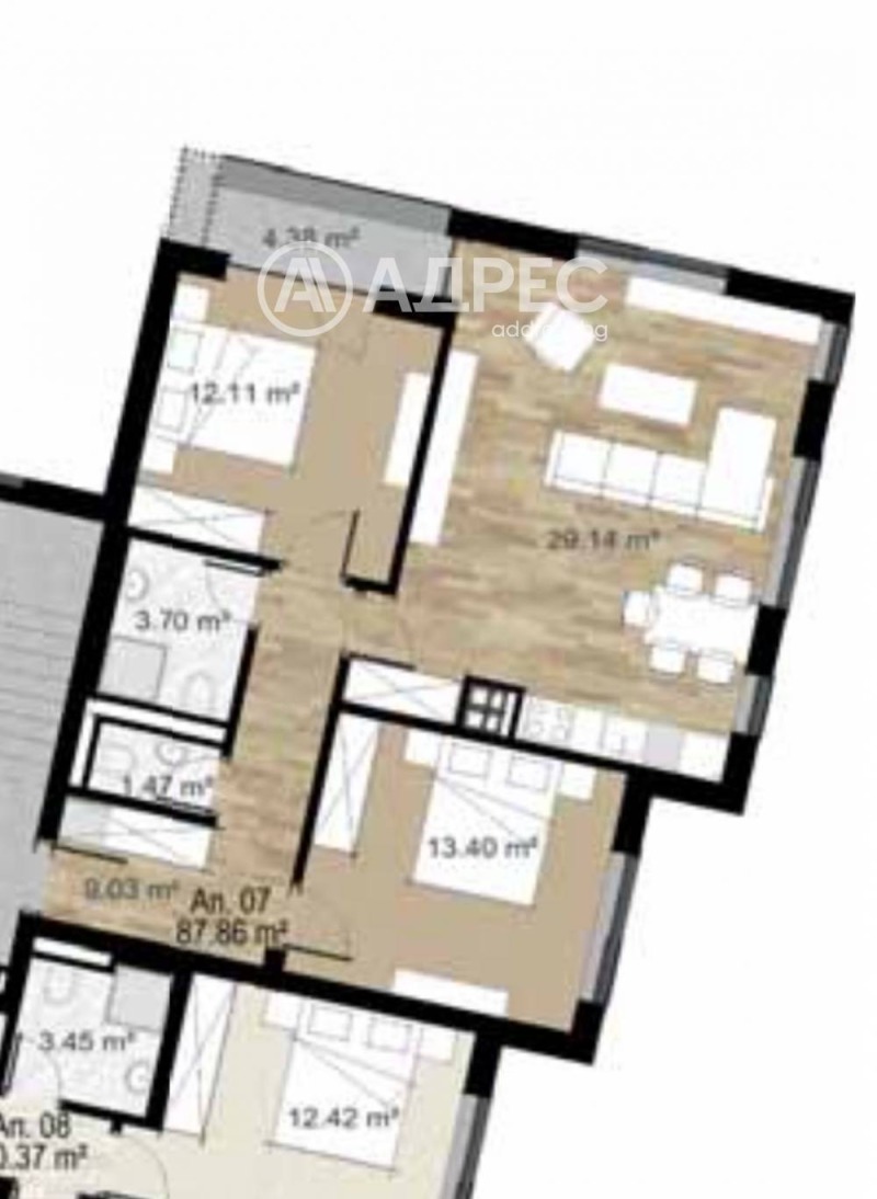 For Sale  2 bedroom Sofia , Druzhba 2 , 110 sq.m | 49595509