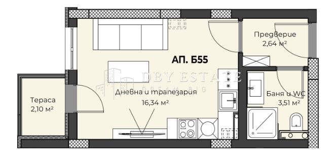 Продава  1-стаен град Пловдив , Христо Смирненски , 36 кв.м | 92231676