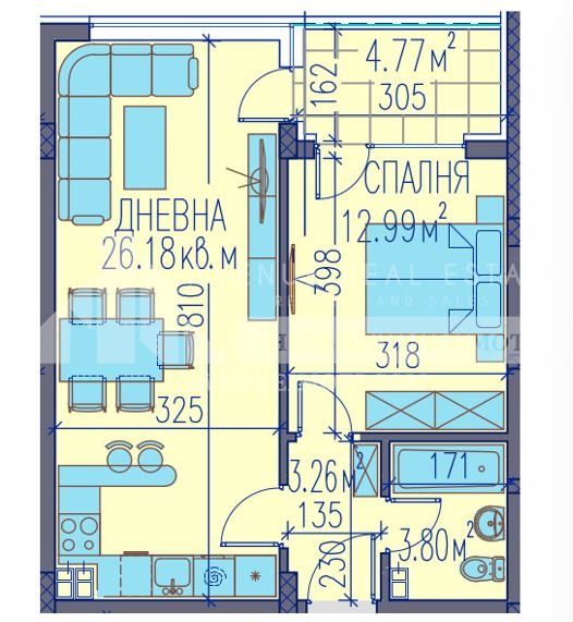 На продаж  1 спальня Пловдив , Каменица 2 , 72 кв.м | 86840519 - зображення [2]
