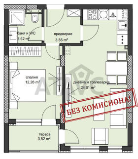 1 dormitorio Jristo Smirnenski, Plovdiv 1