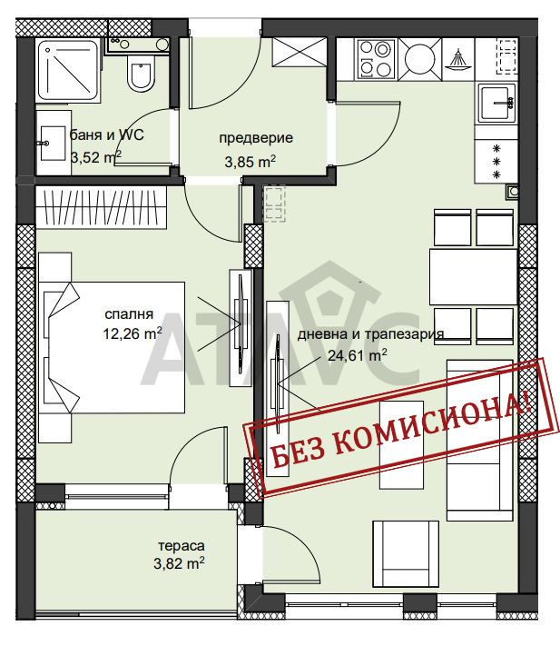 Na prodej  1 ložnice Plovdiv , Christo Smirnenski , 67 m2 | 94751493