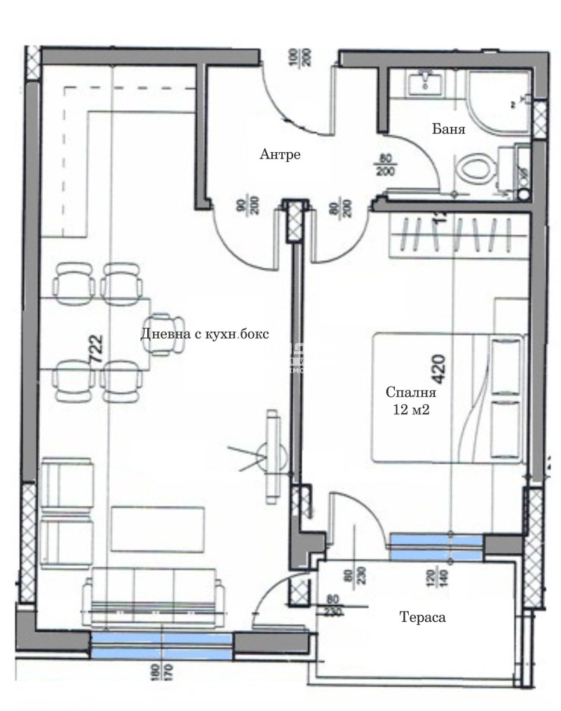 De vânzare  1 dormitor Plovdiv , Țentâr , 60 mp | 15334252 - imagine [5]