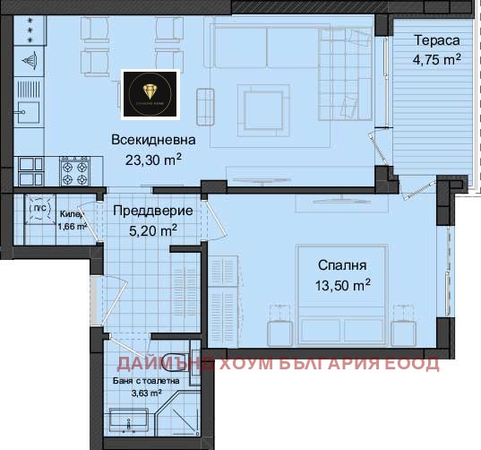 Продава 2-СТАЕН, гр. Пловдив, Гагарин, снимка 2 - Aпартаменти - 48109902