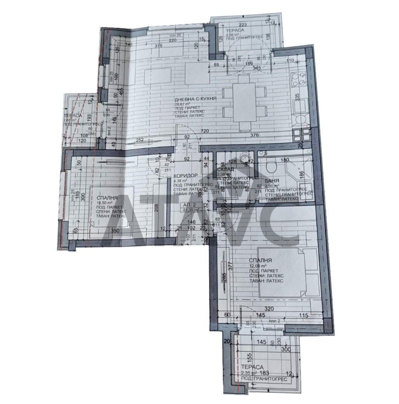 Satılık  2 yatak odası Plovdiv , Sadiyski , 117 metrekare | 36790357 - görüntü [2]