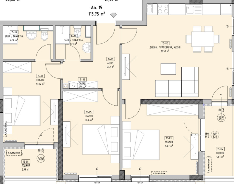 De vânzare  3 dormitoare Sofia , Malinova dolina , 135 mp | 52085930 - imagine [6]