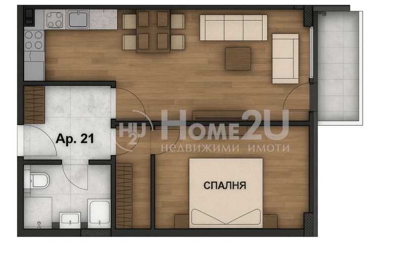Till salu  1 sovrum Sofia , Malinova dolina , 63 kvm | 92565251 - bild [9]