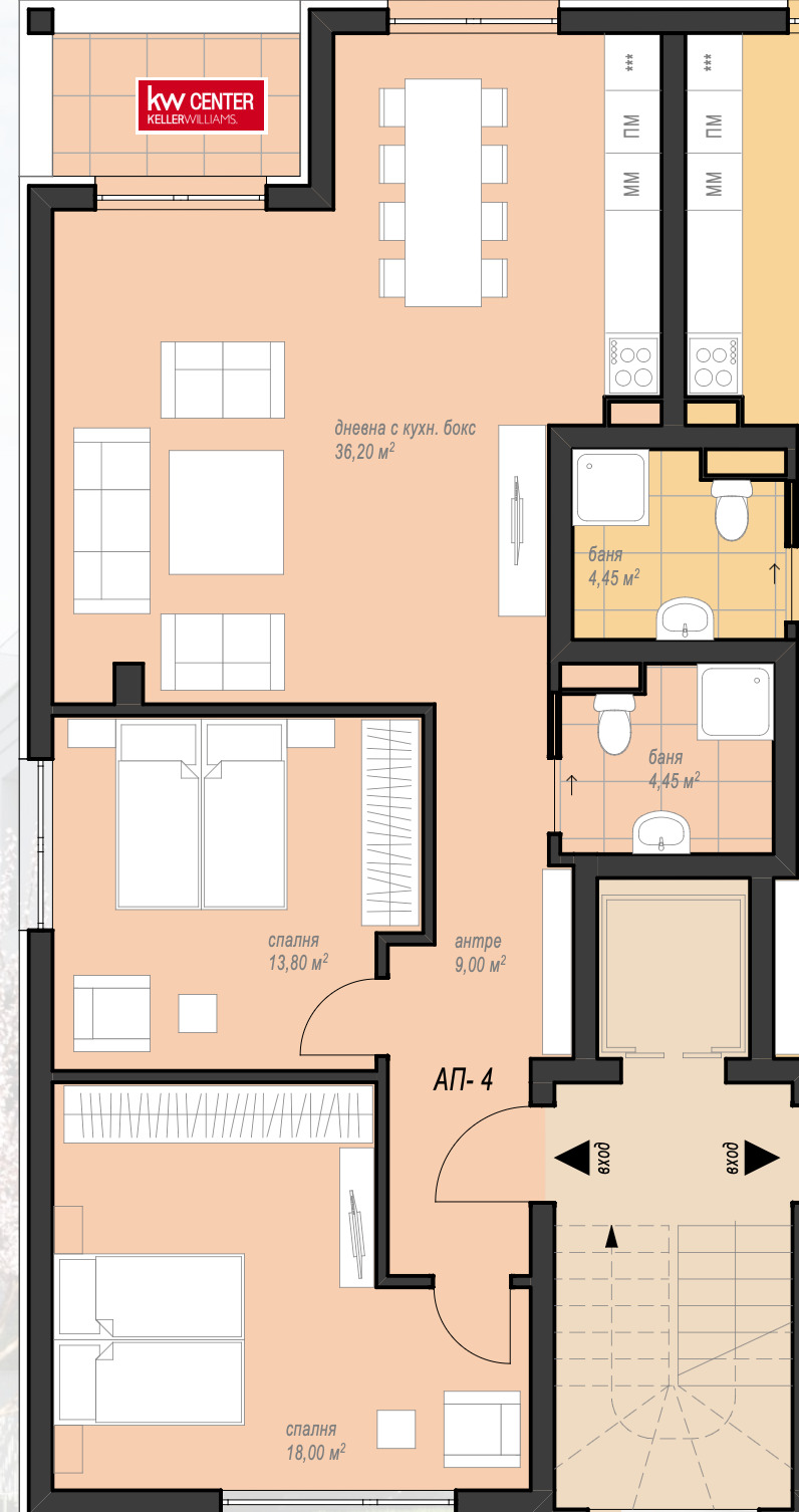 Продава 3-СТАЕН, гр. София, в.з.Киноцентъра 3 част, снимка 3 - Апартаменти - 53985210