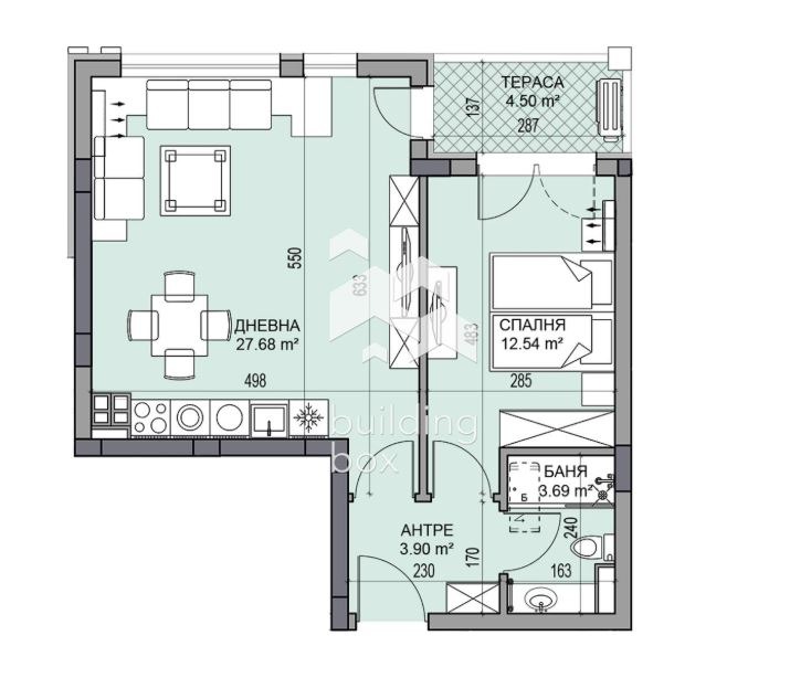 À venda  1 quarto Plovdiv , Gagarin , 72 m² | 25806716 - imagem [2]