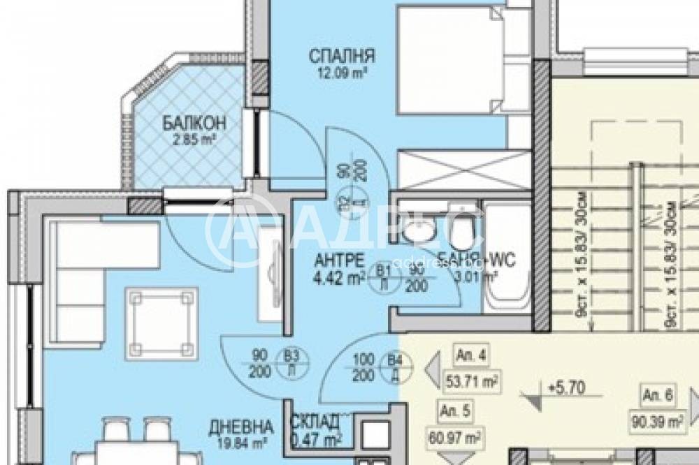 Продава 2-СТАЕН, гр. София, Кръстова вада, снимка 3 - Апартаменти - 54110848