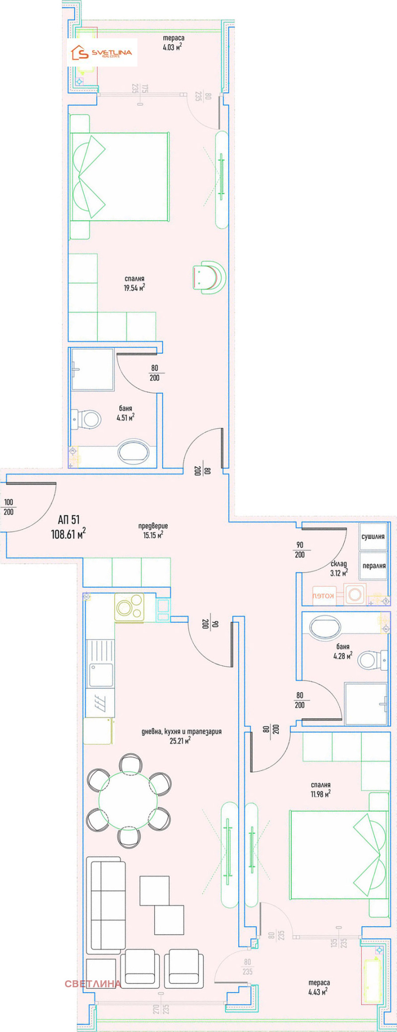Продава 3-СТАЕН, гр. София, Малинова долина