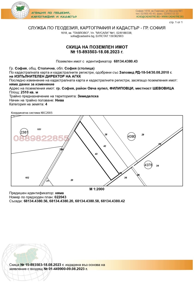 Продава ПАРЦЕЛ, гр. София, Филиповци, снимка 3 - Парцели - 47997752