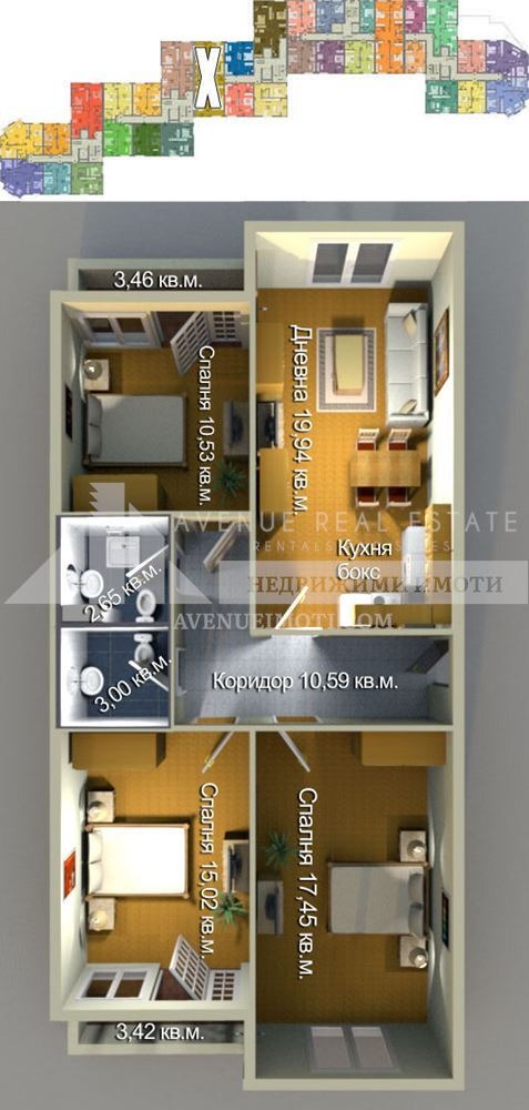 Na prodej  2 ložnice Burgas , Meden rudnik - zona A , 120 m2 | 48237202 - obraz [7]