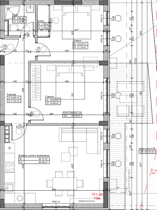 Продава  3-стаен град София , Обеля , 130 кв.м | 13263807 - изображение [3]