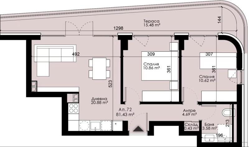 Продава 3-СТАЕН, гр. Варна, Трошево, снимка 10 - Апартаменти - 52152660