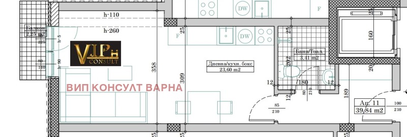 Προς πώληση  Στούντιο Βαρνα , Κολχοζεν παζαρ , 51 τ.μ | 47830189 - εικόνα [3]