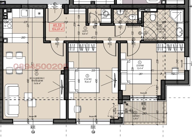 Продава  3-стаен град София , Левски В , 109 кв.м | 45792687 - изображение [3]