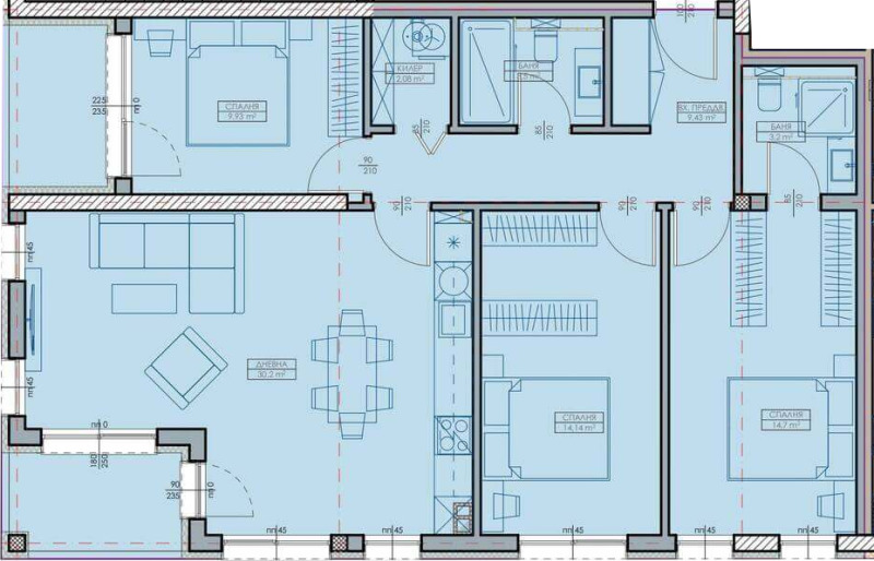 Продава 3-СТАЕН в град Варна, Кайсиева градина - 131 кв.м / 167 000 € » 326 623.61 лв., ИМОТИ ПРЕМИЕР