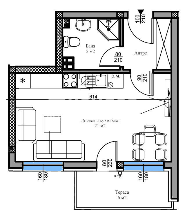 Продава  1-стаен град Пловдив , Беломорски , 47 кв.м | 60871850 - изображение [2]