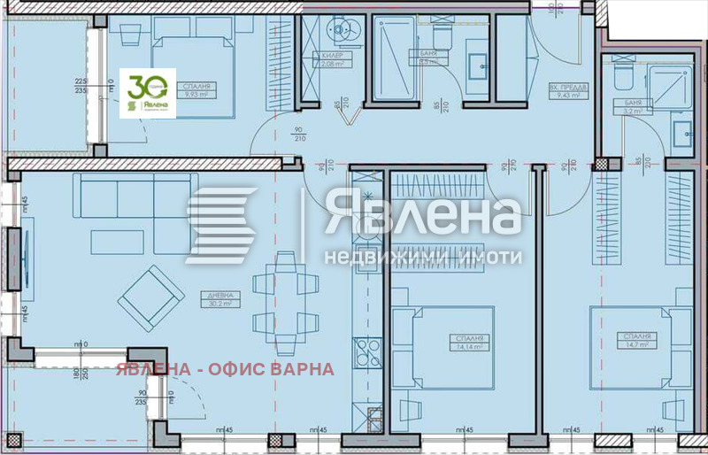Продава 4-СТАЕН, гр. Варна, Кайсиева градина, снимка 2 - Апартаменти - 55668810