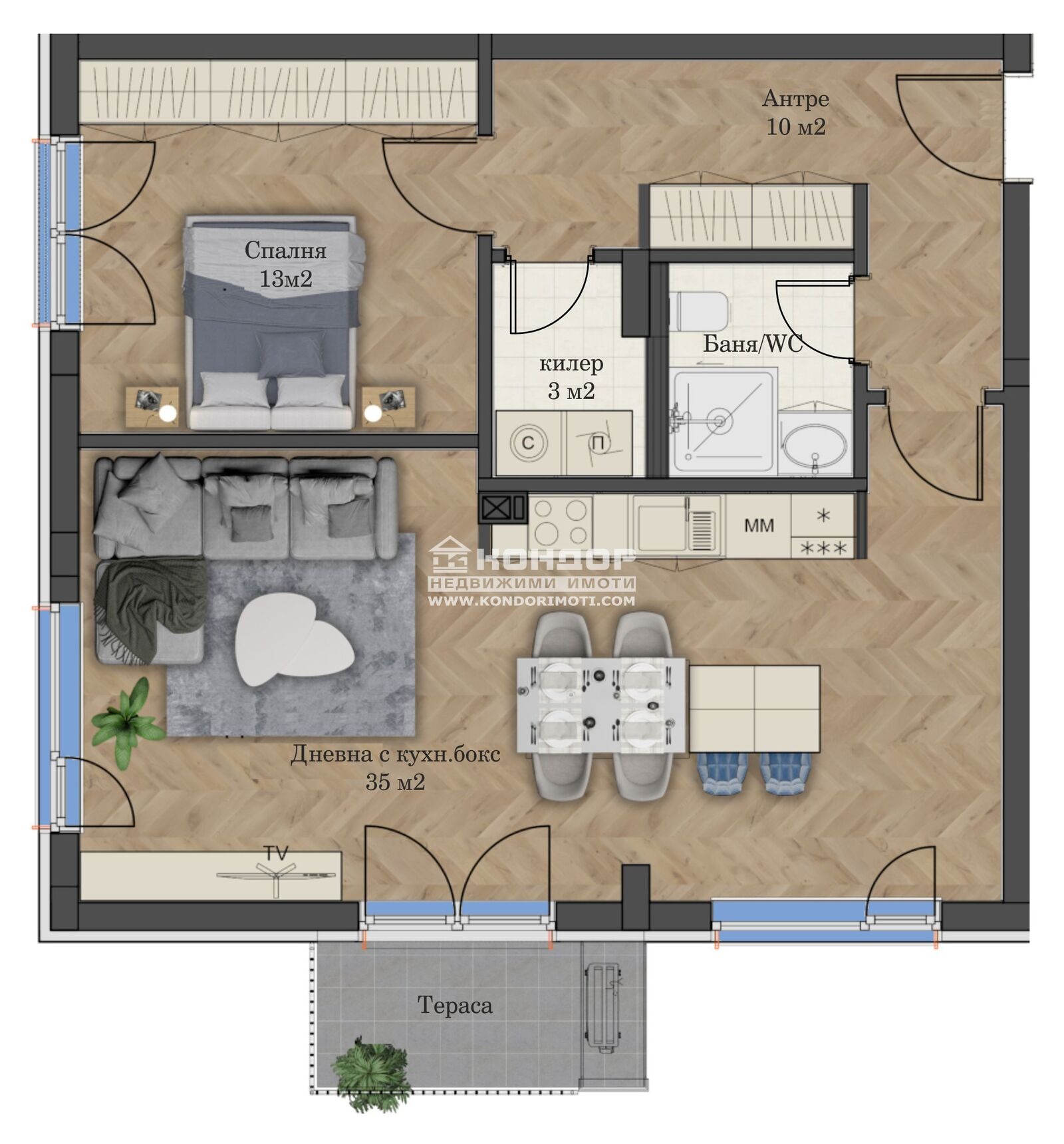 Продава 2-СТАЕН, гр. Пловдив, Въстанически, снимка 2 - Апартаменти - 49955219