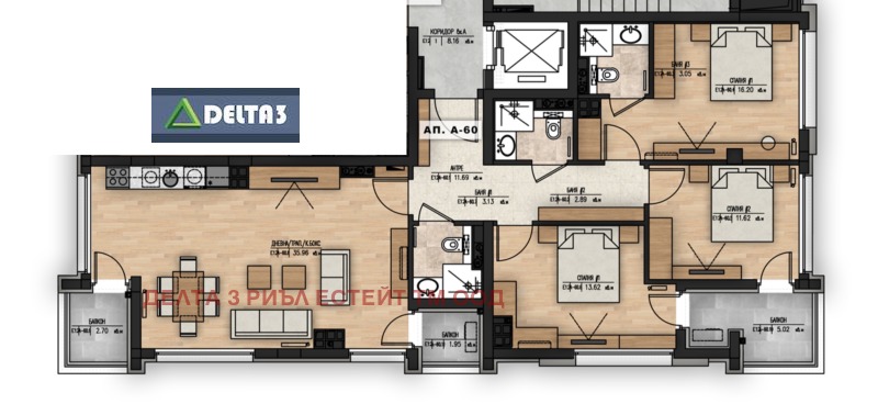 Till salu  3 sovrum Sofia , Mladost 1A , 157 kvm | 70973170