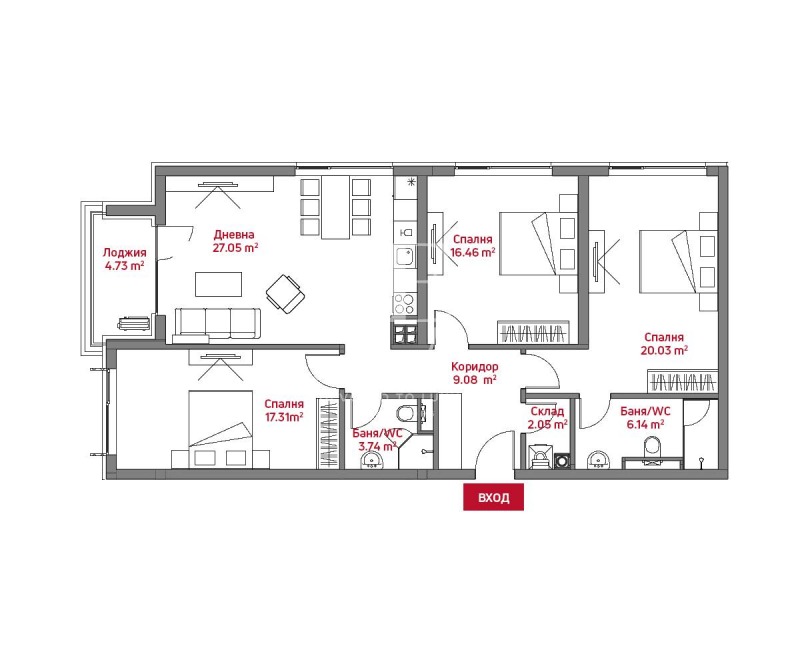 Продава 4-СТАЕН, гр. София, Манастирски ливади, снимка 9 - Aпартаменти - 49005325