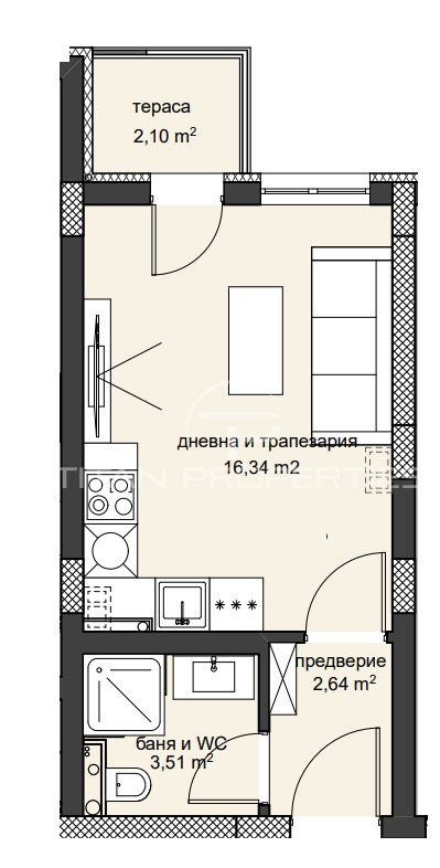 Продава 1-СТАЕН, гр. Пловдив, Христо Смирненски, снимка 1 - Aпартаменти - 48599672