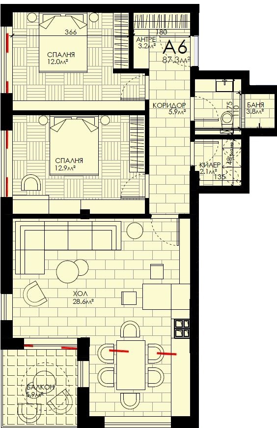 Продава 3-СТАЕН, гр. Варна, м-т Сотира, снимка 5 - Апартаменти - 52140679