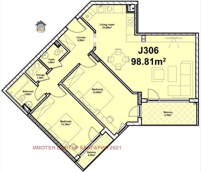 Te koop  2 slaapkamers Sofia , Poligona , 117 m² | 40626240 - afbeelding [9]