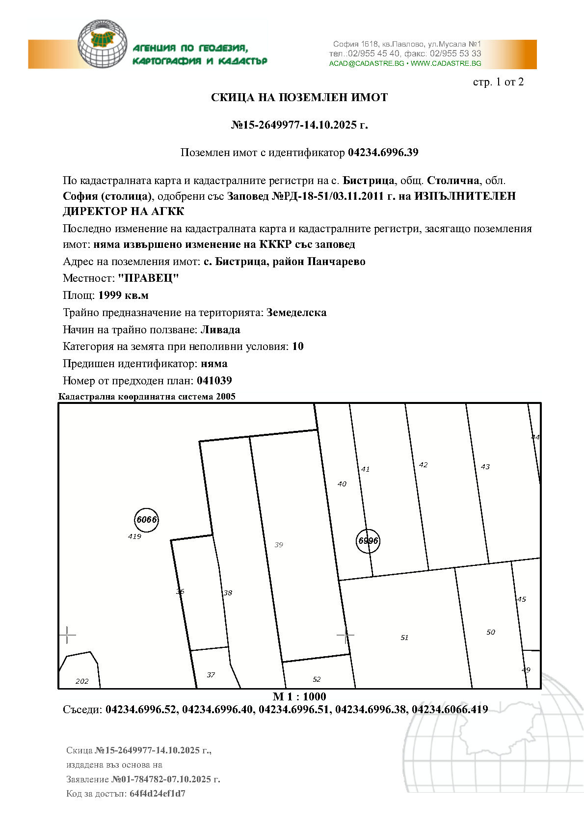 Продава ПАРЦЕЛ, гр. София, с. Бистрица, снимка 5 - Парцели - 54497066