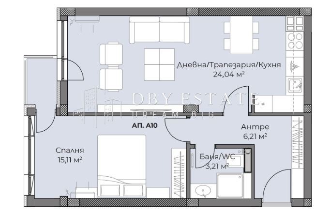 Продается  1 спальня Пловдив , Христо Смирненски , 68 кв.м | 22067366