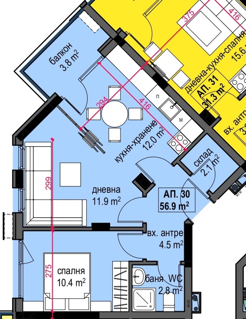 Til salgs  2 soverom region Burgas , Primorsko , 74 kvm | 43344332 - bilde [12]