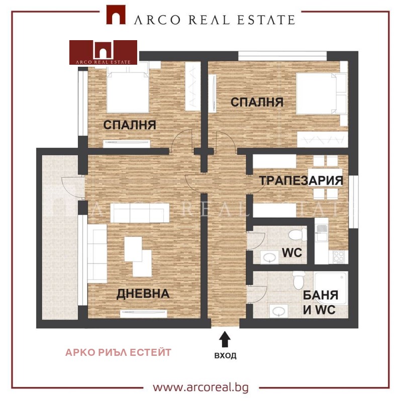 Zu verkaufen  2 Schlafzimmer Sofia , Tolstoj , 82 qm | 18472334