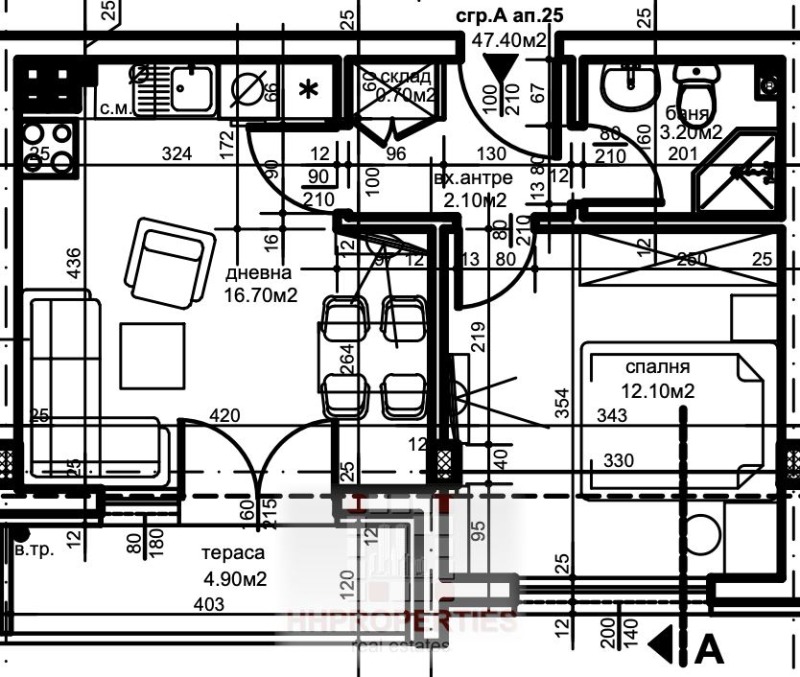 Продава  2-стаен град Пловдив , Христо Смирненски , 54 кв.м | 82832006 - изображение [2]