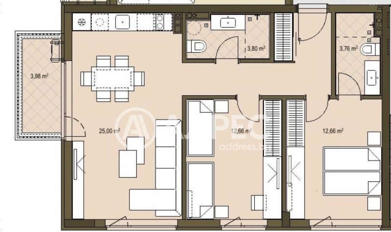 À vendre  2 chambres Sofia , Vrabnitsa 1 , 99 m² | 63567545 - image [3]