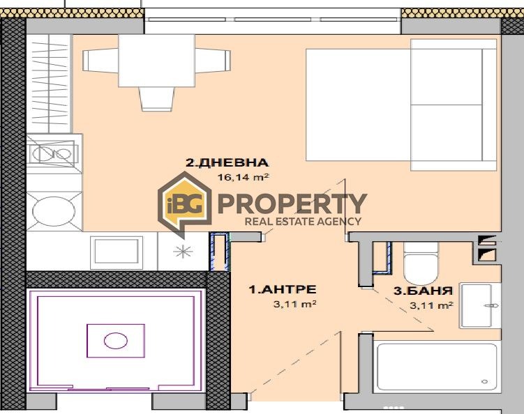 For Sale  Studio Varna , Vinitsa , 31 sq.m | 81512900 - image [3]