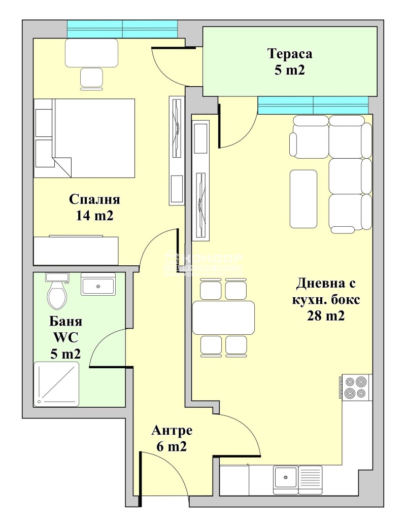 Til salg  1 soveværelse Plovdiv , Vastanicheski , 81 kvm | 48298244 - billede [2]